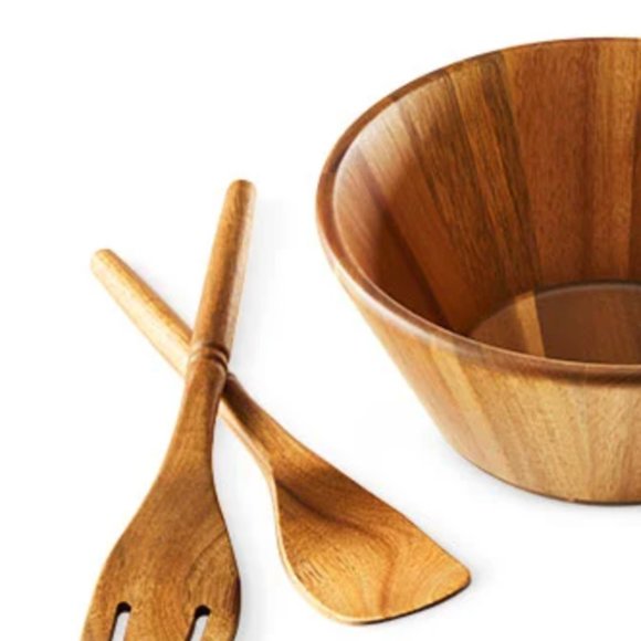 NEW PAMPERED CHEF WOOD SALAD SERVERS - Picture 2 of 2